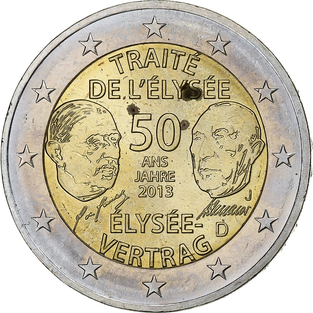 Alemania,
2 euros,
Traité de l'ELYSÉE