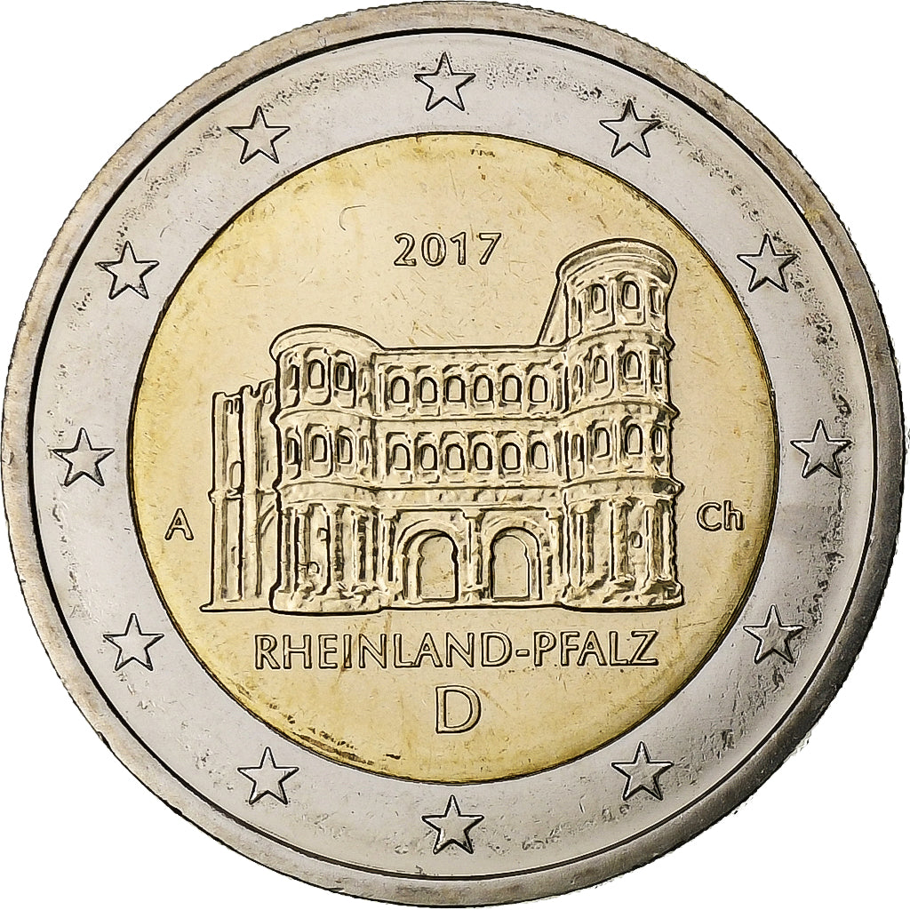 Alemania,
2 euros,
Bundesländer - "Renania-Palatinado"