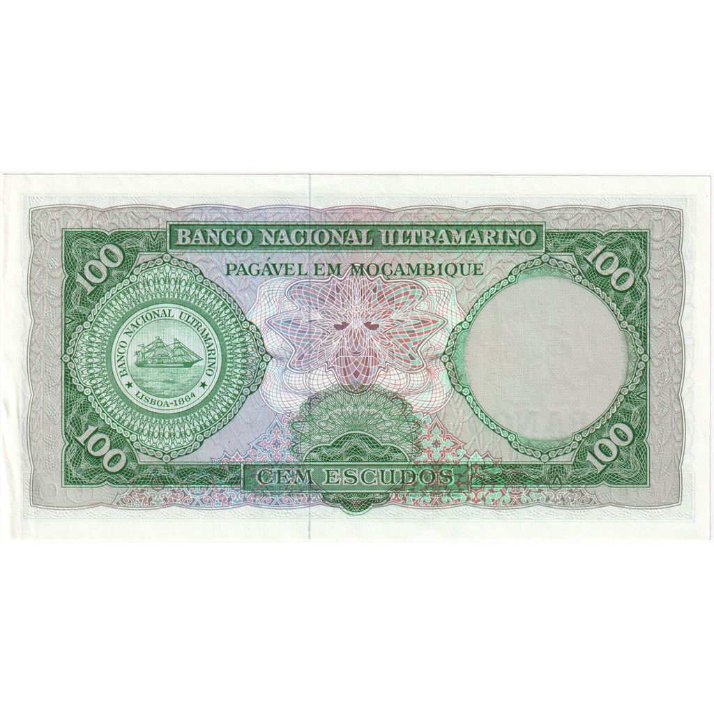 Mozambique,
100 escudos,
1961