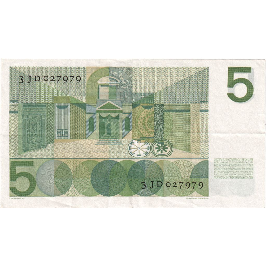 Países Bajos,
5 florines,
26 de abril de 1966