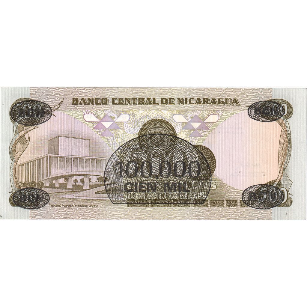 Nicaragua,
100,000 córdobas a 500 córdobas