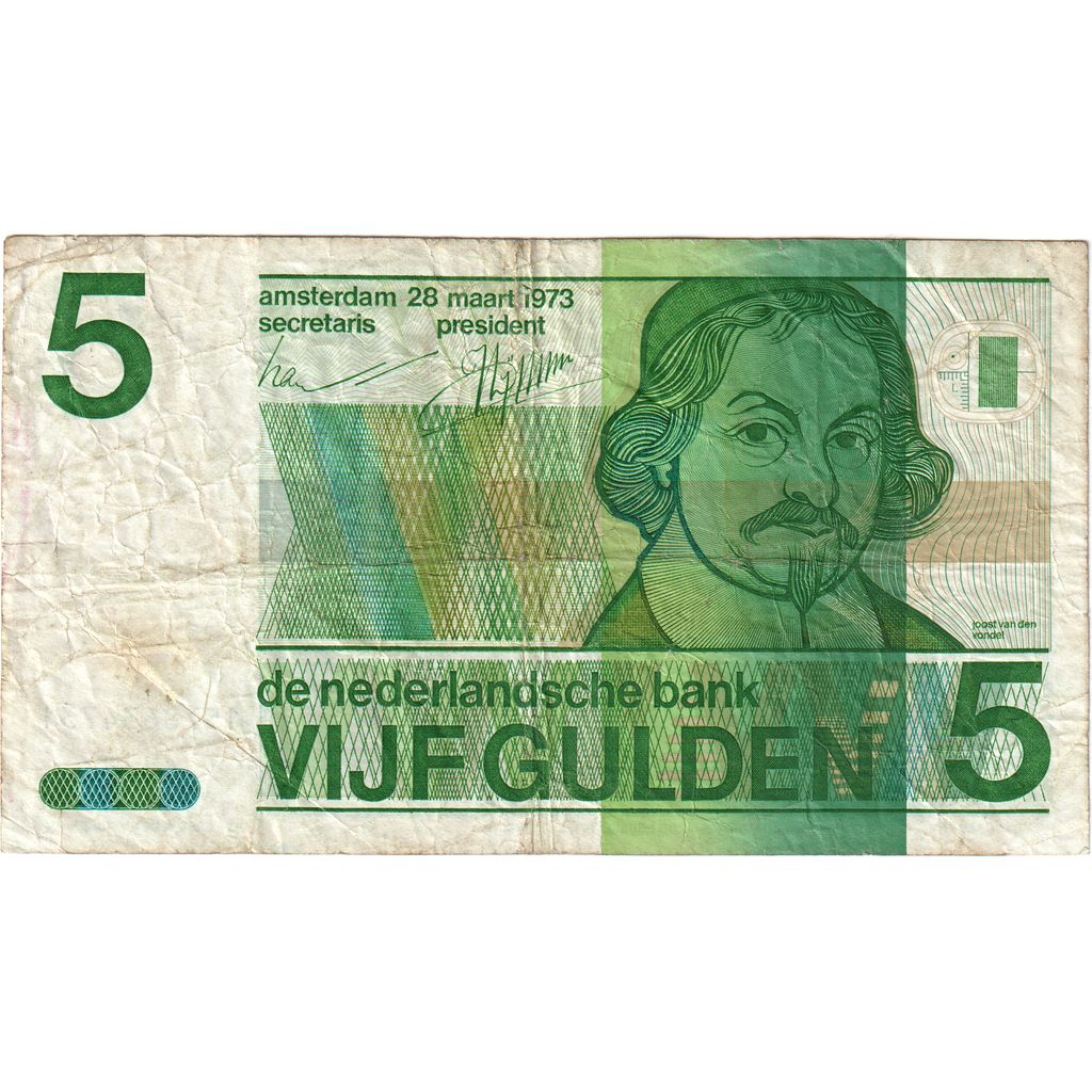 Países Bajos,
5 florines,
28 de marzo de 1973
