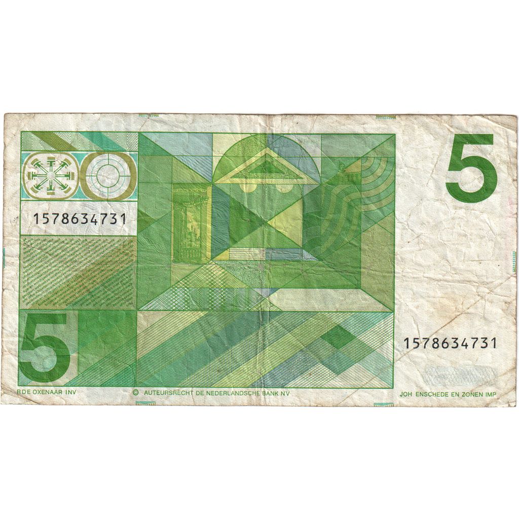 Países Bajos,
5 florines,
28 de marzo de 1973