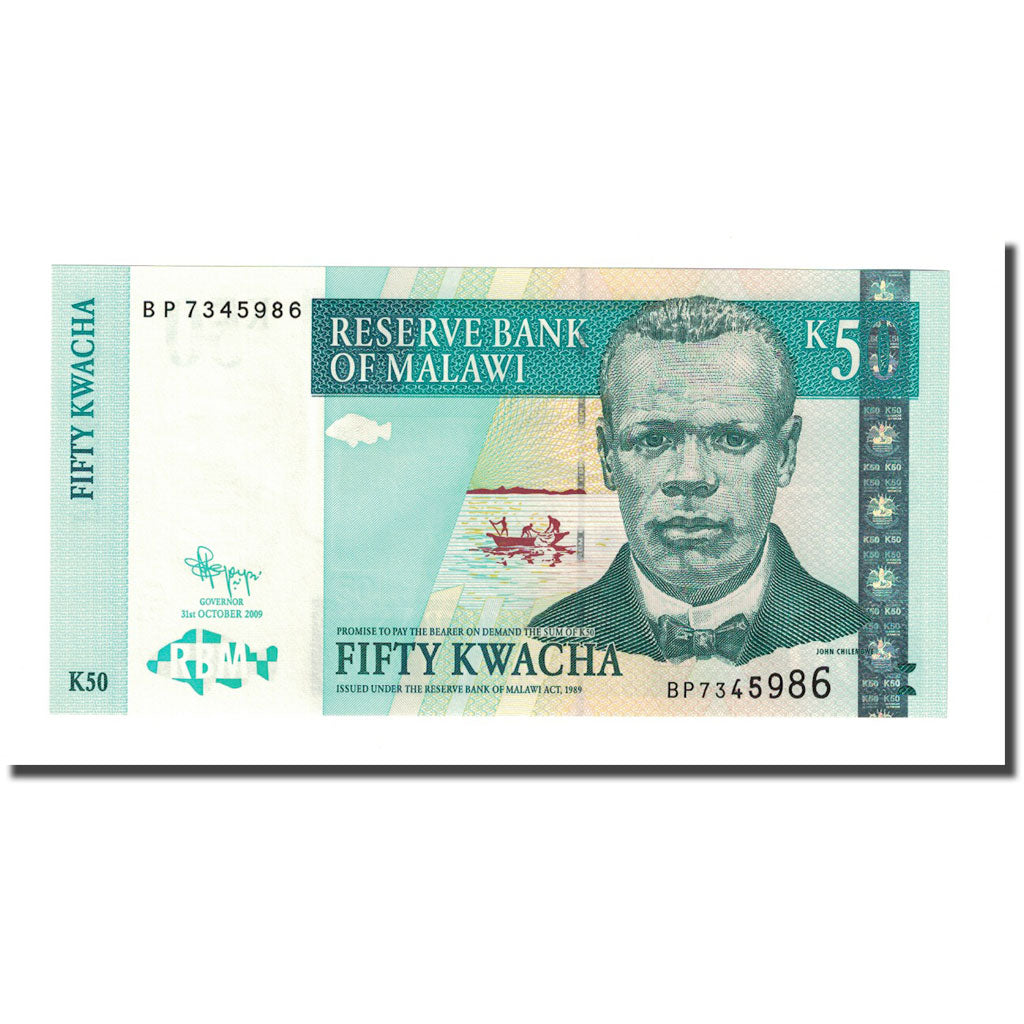 billete de banco,
malaui,
50 kuachas