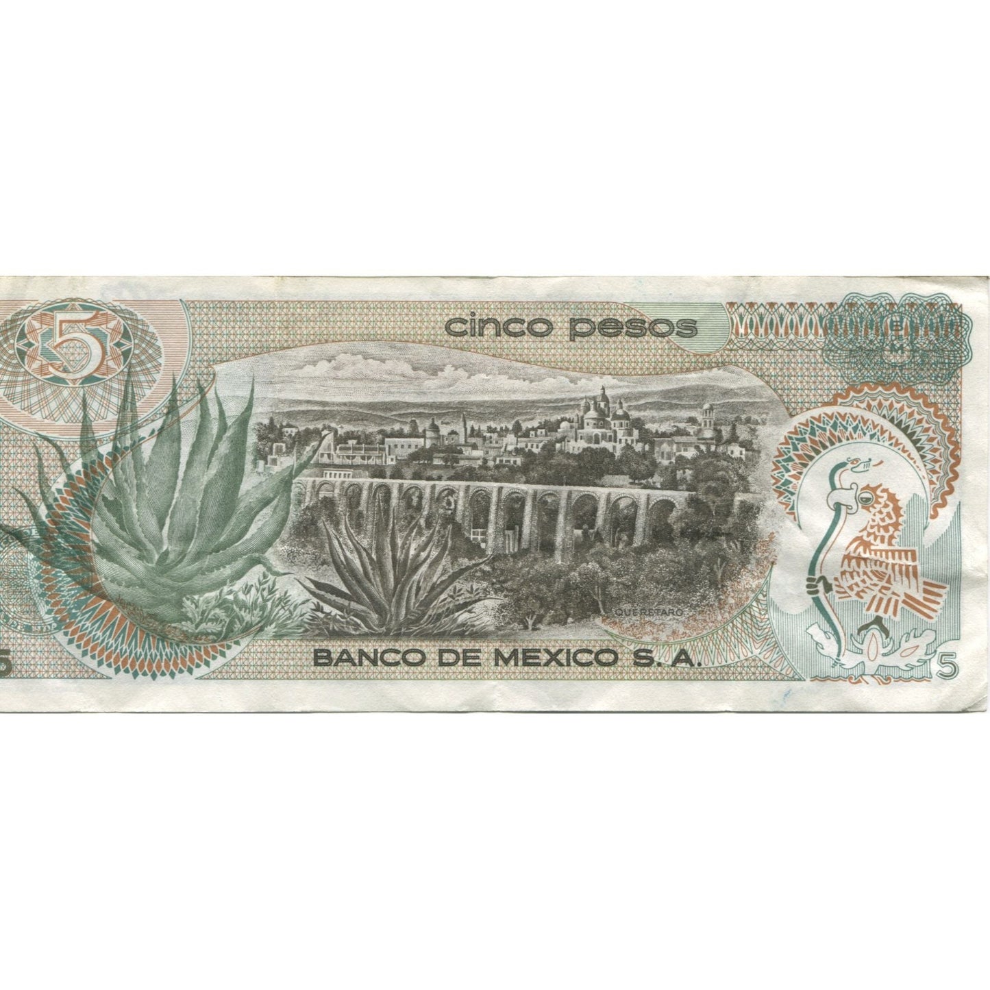 Billete de banco,
México,
5 pesos