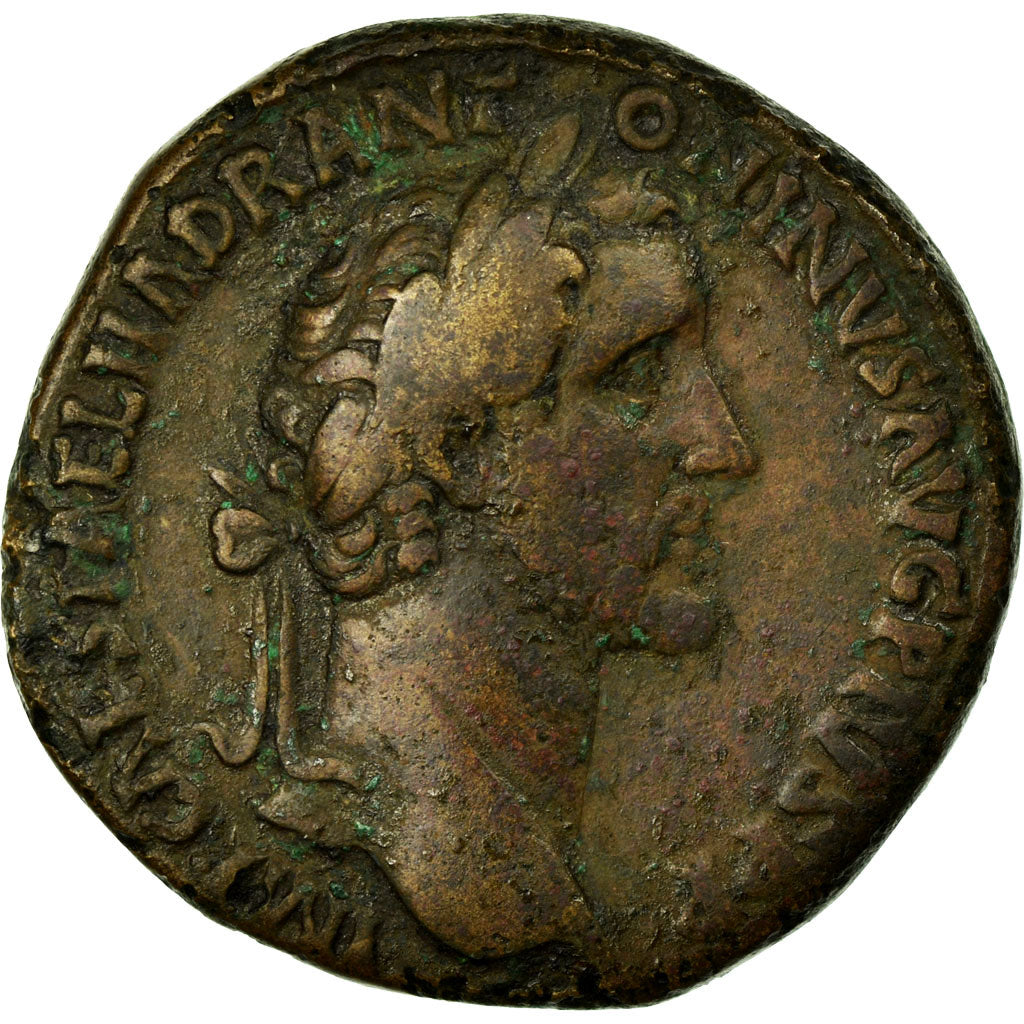 Antonino Pío,
sestercio,
Cobre