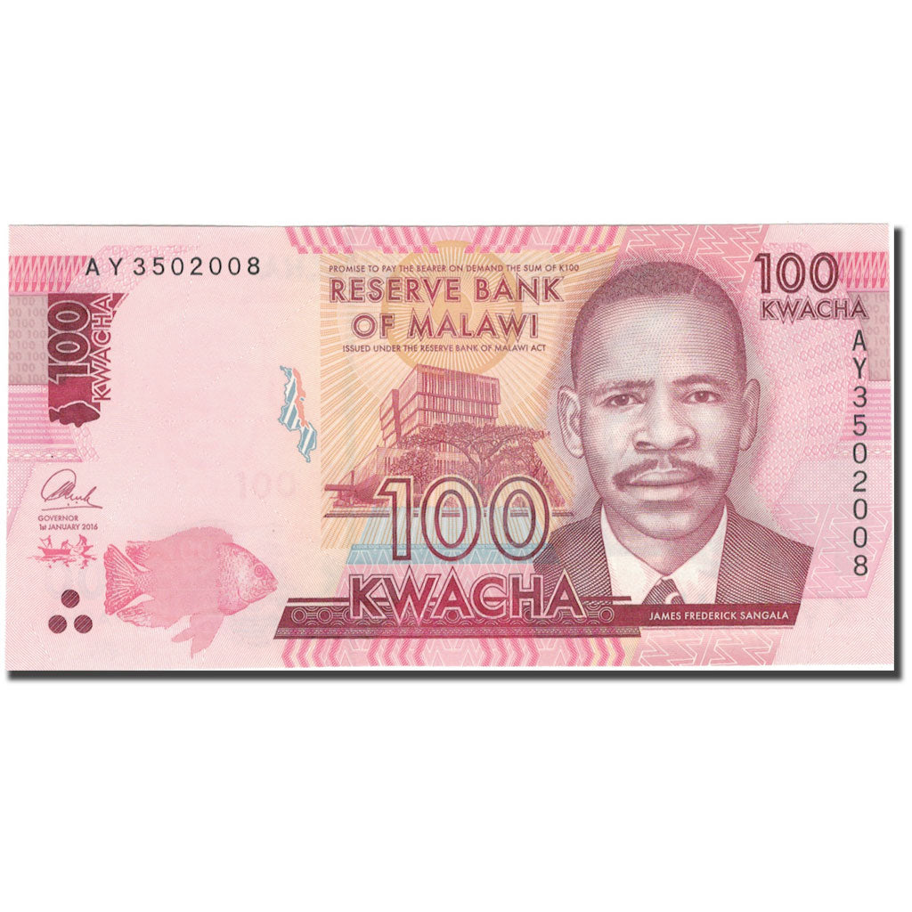 billete de banco,
malaui,
100 kuachas