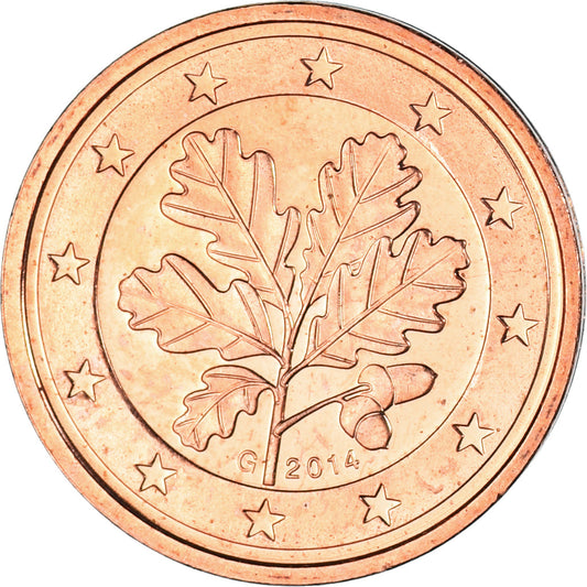 ALEMANIA - REPÚBLICA BUNDES, 

2 céntimos de euro, 

2014