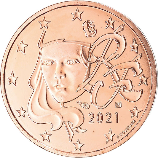 Francia,
 
 Monnaie de París,
 
 2 céntimos de euro