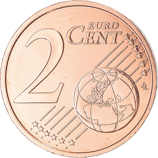 Francia,
 
 Monnaie de París,
 
 2 céntimos de euro