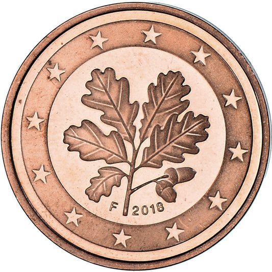 Alemania,

2 céntimos de euro,

2018