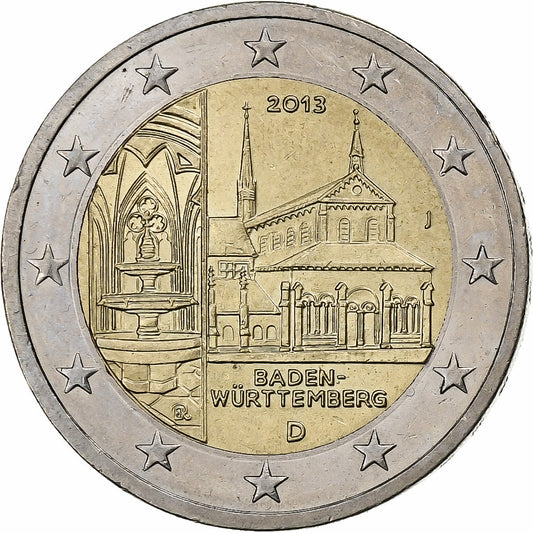 Alemania, 
  
  2 euros, 
  
  Estados federados alemanes - "Baden-Württemberg"