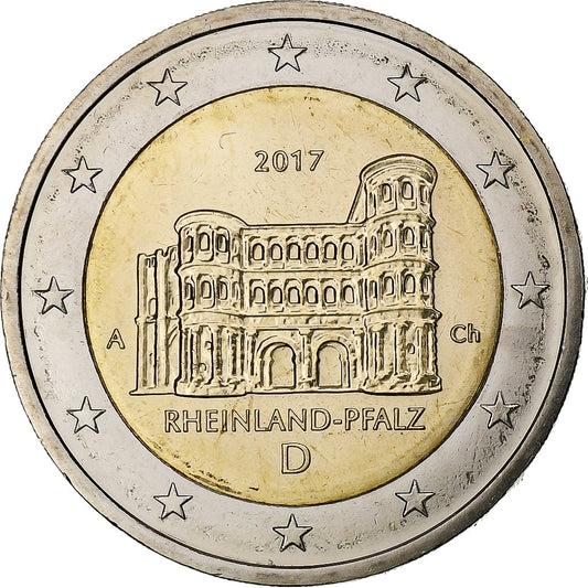 Alemania,
 
 2 euros,
 
 Bundesländer - "Renania-Palatinado"