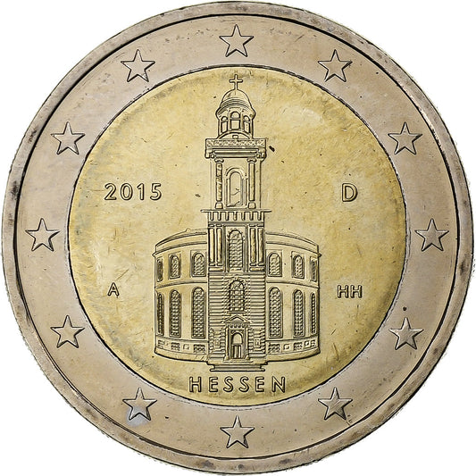 Alemania, 
  
  2 euros, 
  
  Estados federados alemanes - "Hesse"