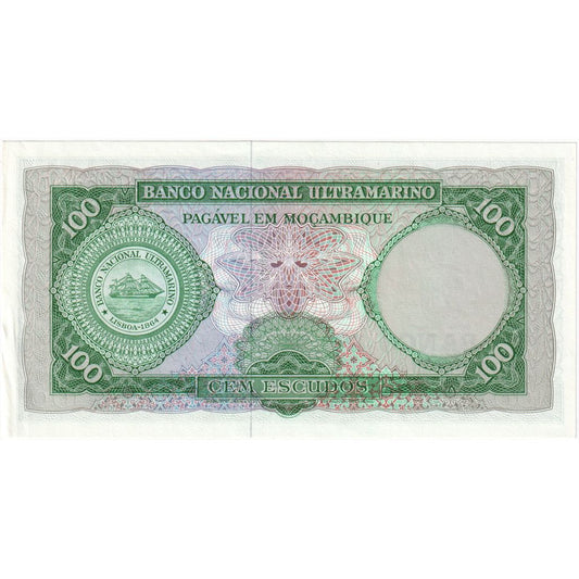 Mozambique, 
  
  100 escudos, 
  
  1961