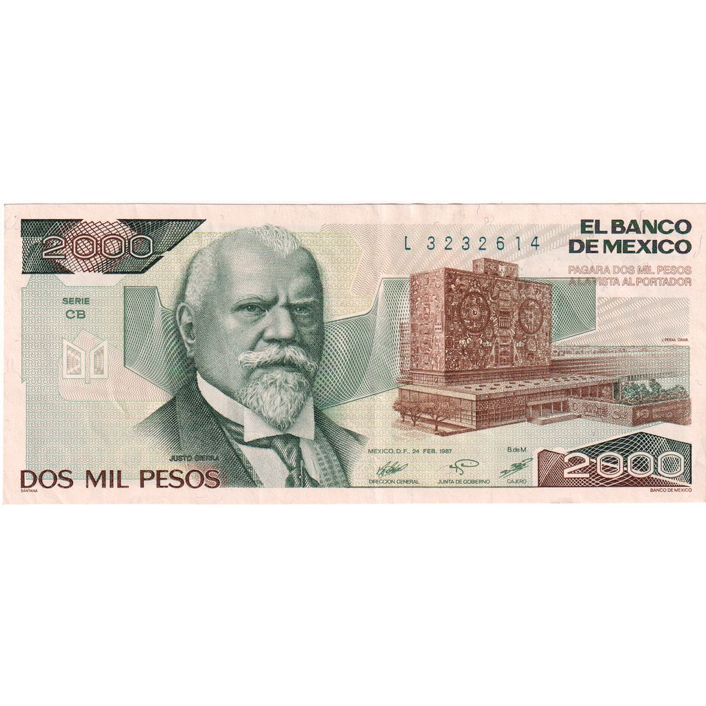 México,

2000 pesos,

24 de febrero de 1987