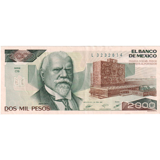 México,

2000 pesos,

24 de febrero de 1987