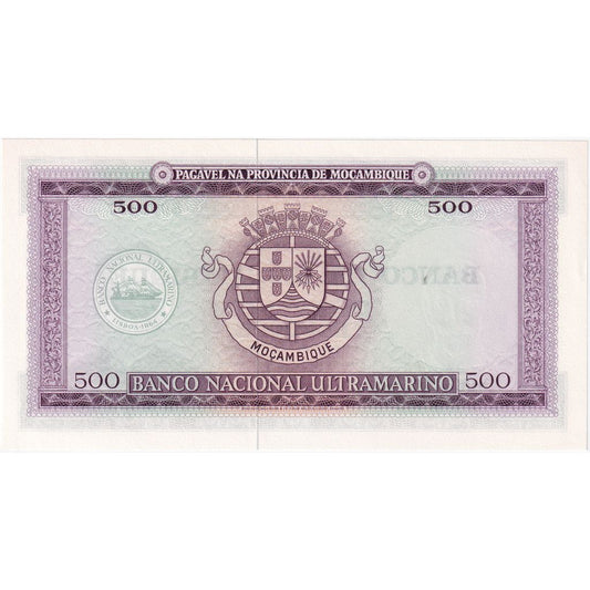 Mozambique, 
  
  500 escudos, 
  
  22 de marzo de 1967