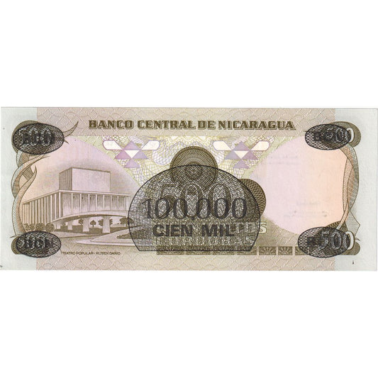 Nicaragua, 

100,000 córdobas a 500 córdobas
