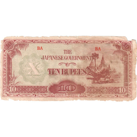 Birmania,

10 centavos,

VF (20-25)