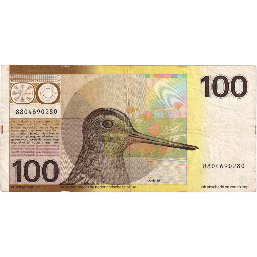Países Bajos,

100 florines,

28 de julio de 1977
