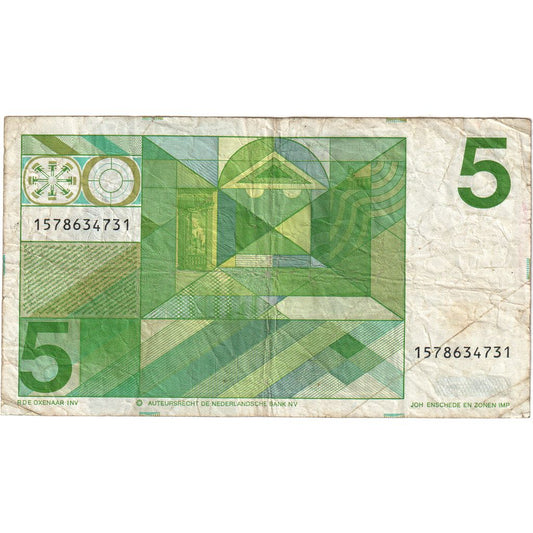 Países Bajos,

5 florines,

28 de marzo de 1973