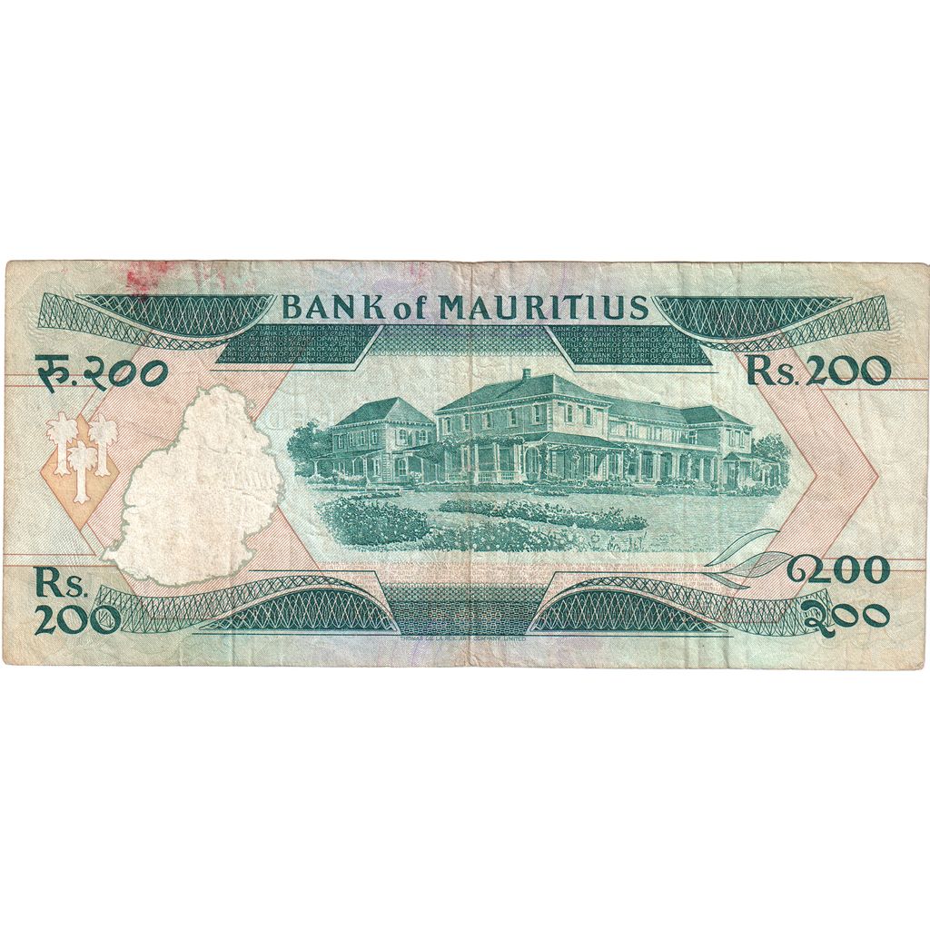 Billete de Mauricio, 200 rupias