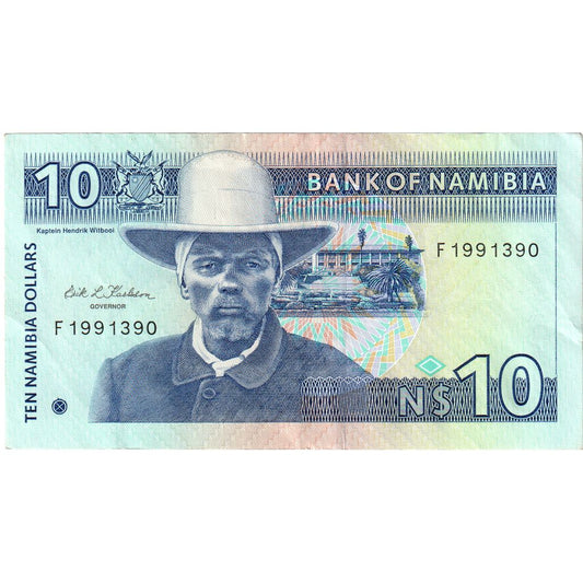 Namibia,

10 dólares namibios,

UNC(63)