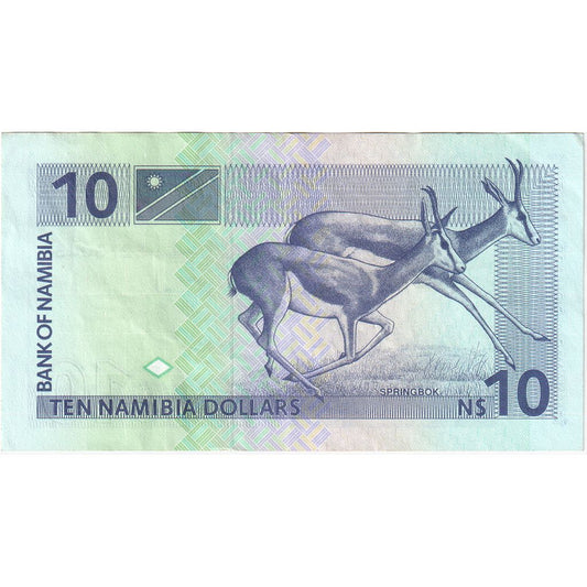 Namibia,

10 dólares namibios,

WF(40-45)