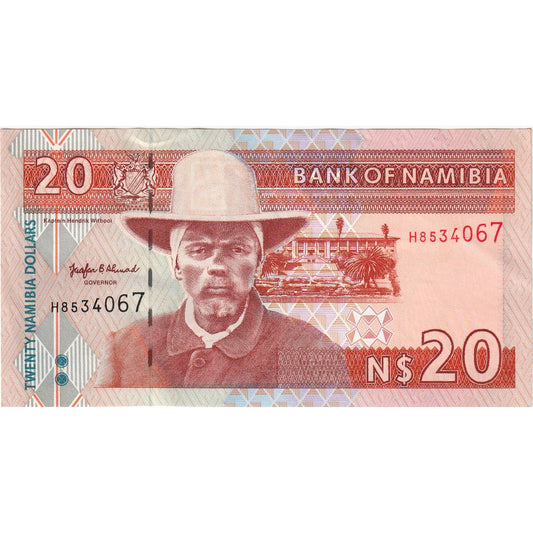 Namibia,

20 dólares namibios,

SIN CUP (65-70)