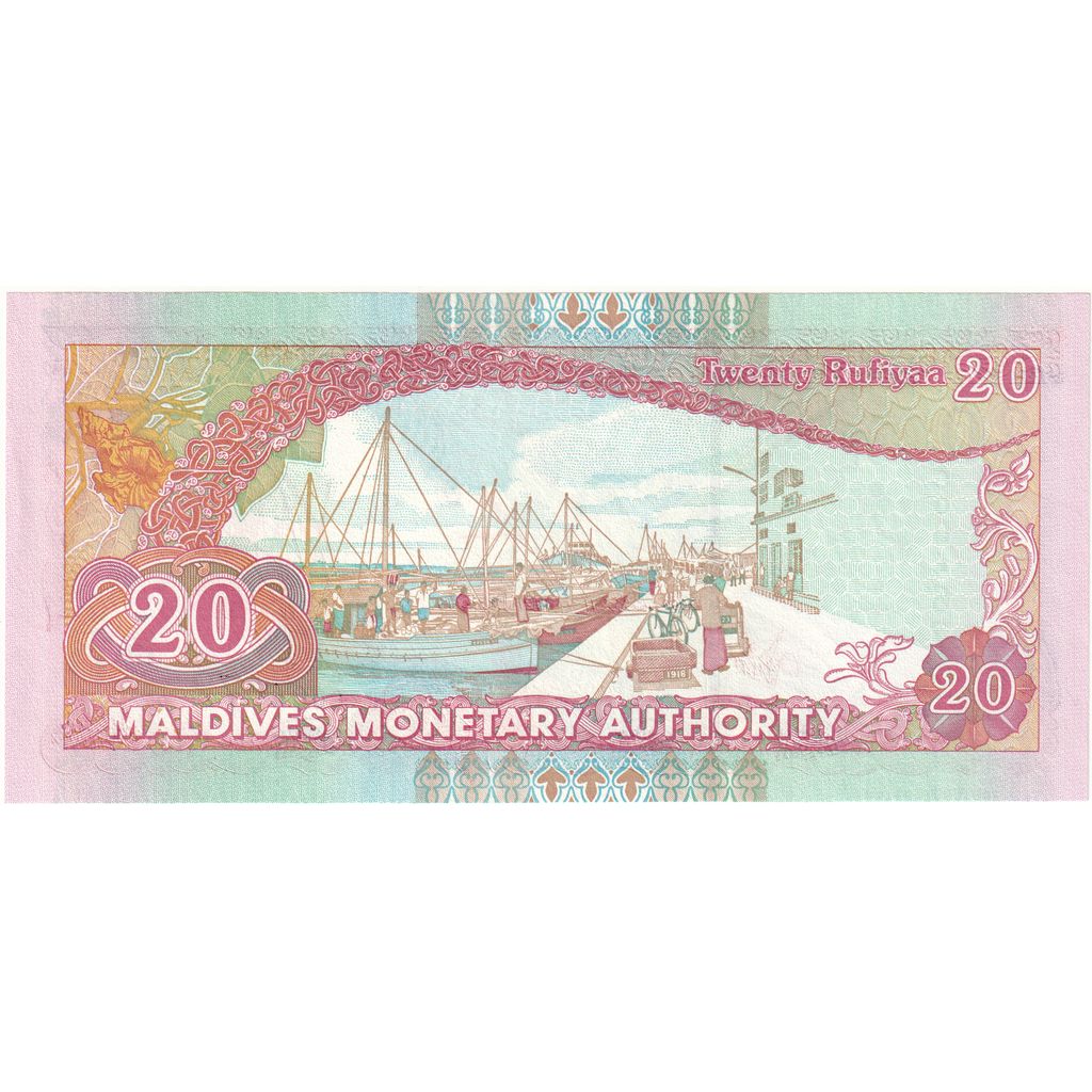 Maldivas,
 
 20 Rufiya,
 
 2000