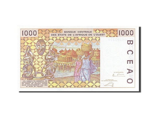 Billete de 1000 francos de países de África Occidental