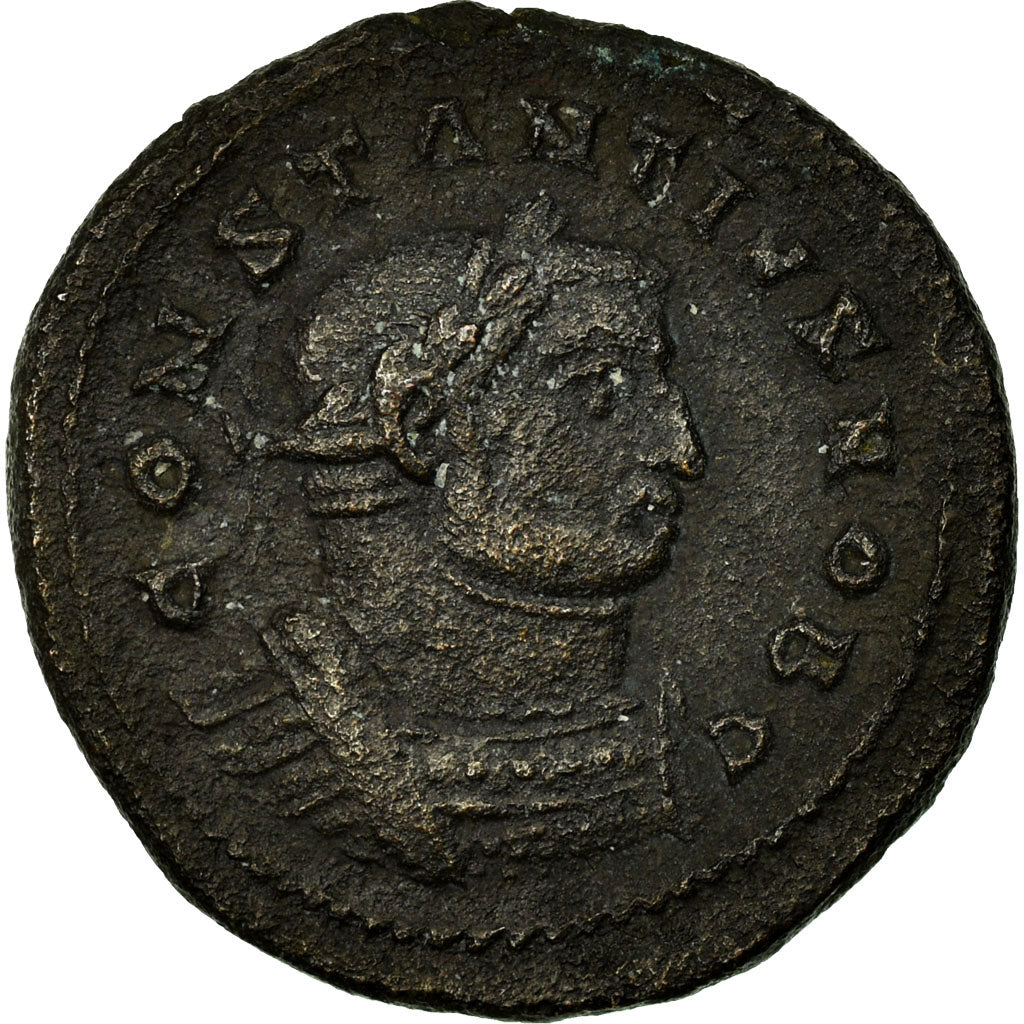 Acuñar,
 
 Constancio I,
 
 Follis