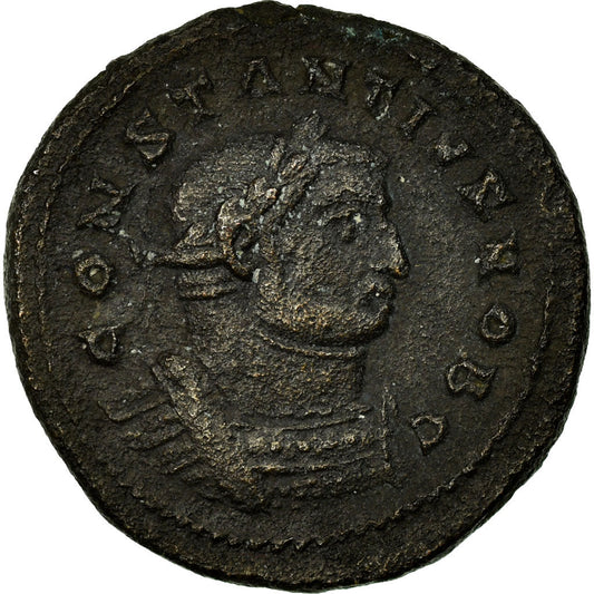 Acuñar,
 
 Constancio I,
 
 Follis