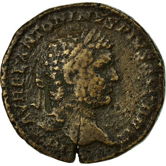 Acuñar, 
  
  Caracalla, 
  
  Sestercio