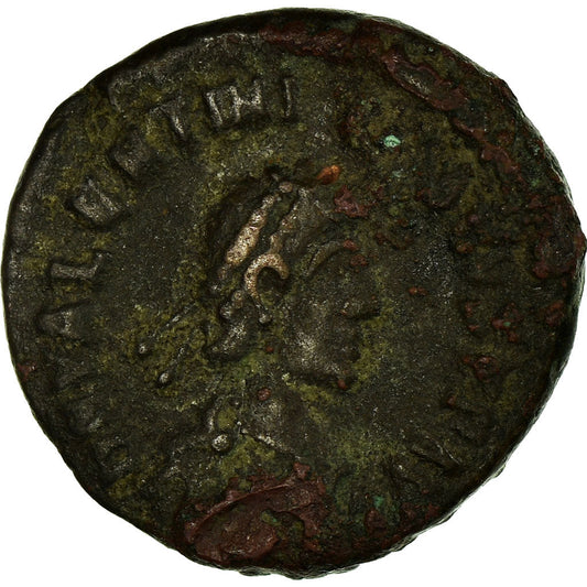 Moneda,

Valentiniano II,

Locura reducida