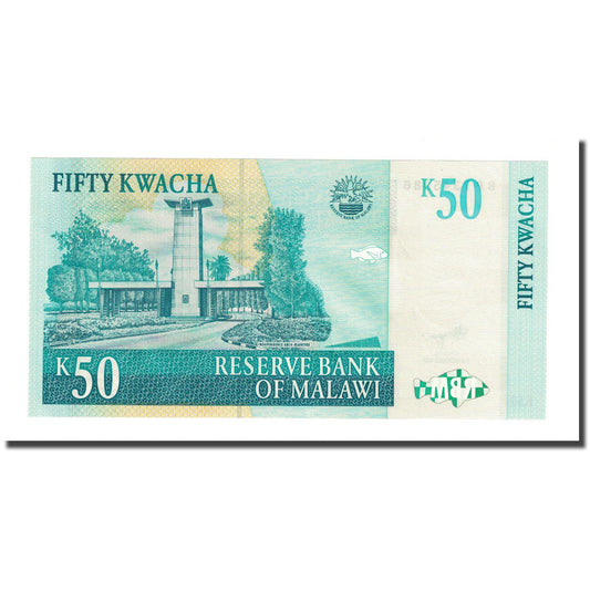 billete de banco, 
  
  malaui, 
  
  50 kuachas