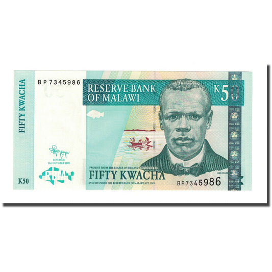 billete de banco, 
  
  malaui, 
  
  50 kuachas