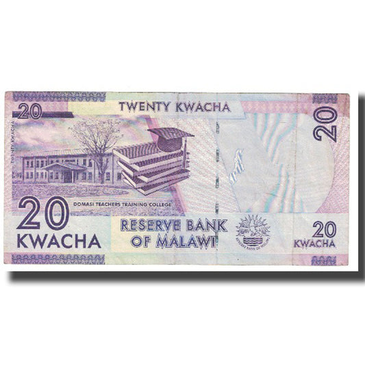 billete de banco, 
  
  malaui, 
  
  20 kwachas