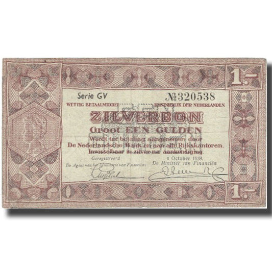 Billete de banco, Países Bajos, 1 florín