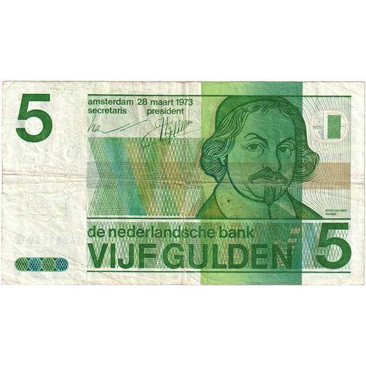 Países Bajos,

5 florines,

1973