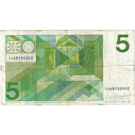 Países Bajos,

5 florines,

1973
