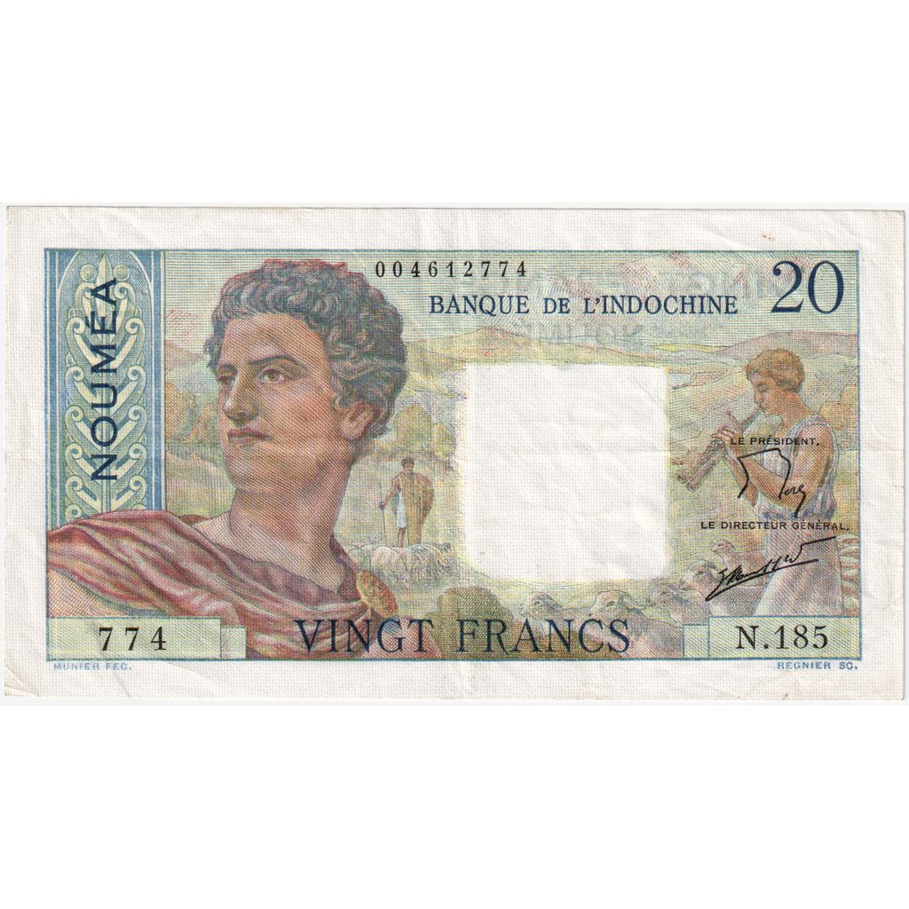 Nueva Caledonia,

20 francos,

NUMÉA