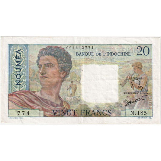 Nueva Caledonia,

20 francos,

NUMÉA