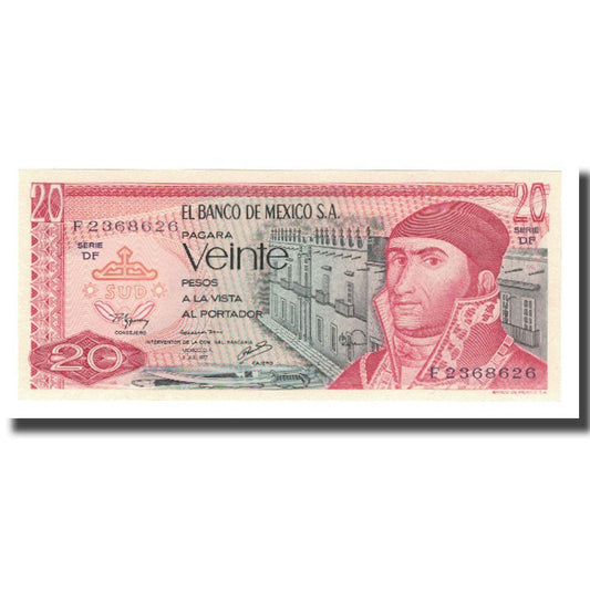 Billete de banco,
 
 México,
 
 20 pesos