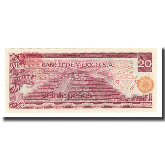 Billete de banco,
 
 México,
 
 20 pesos