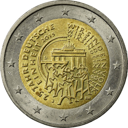 ALEMANIA - REPÚBLICA BUNDES,

2 euros,

Reunificación