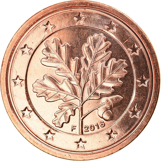ALEMANIA - REPÚBLICA BUNDES, 

2 céntimos de euro, 

2016