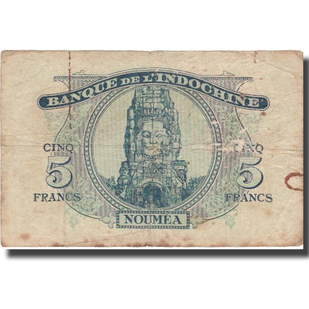Billete de Nuevas Hébridas,

5 francos