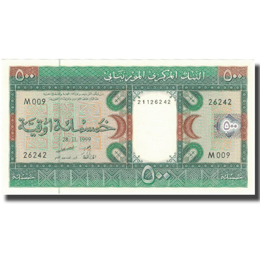 Mauritania, 
  
  500 Uguiya, 
  
  28 de noviembre de 1999